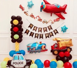 Birthday decoration scene layout