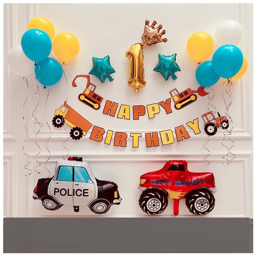 Birthday decoration scene layout