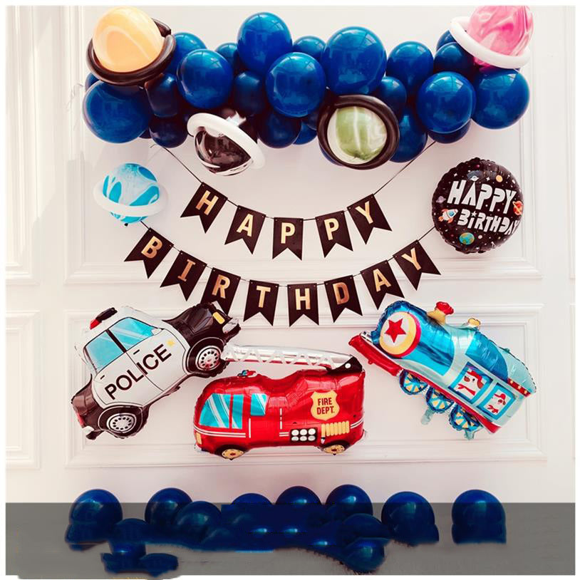 Birthday decoration scene layout