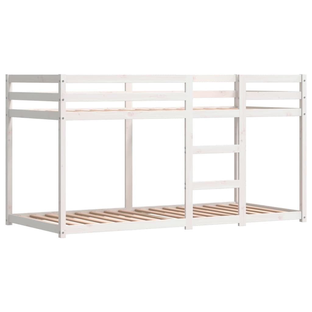 Bunk Bed with Curtains Pink 80x200 cm Solid Pinewood